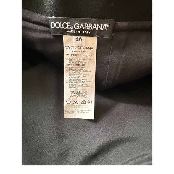 Dolce & Gabbana Silk Blend Black Mini Skirt with Lace Hem Size 46 - Picture 5 of 5